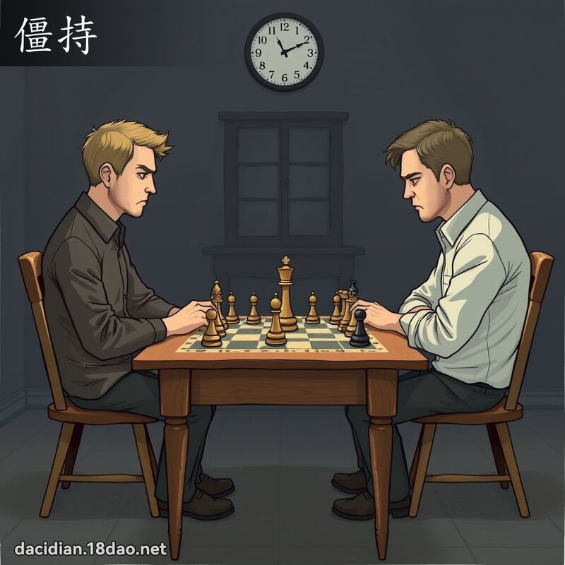 僵持 - 国语大辞典配图