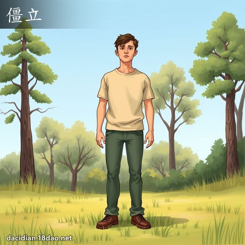 僵立 - 國語大辭典配圖