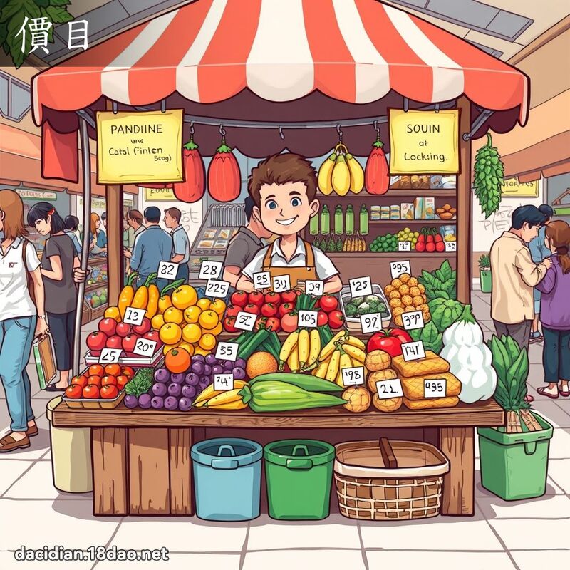 價目 - 國語大辭典配圖
