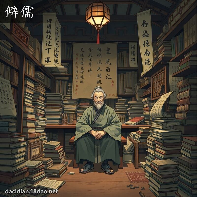 僻儒 - 国语大辞典配图