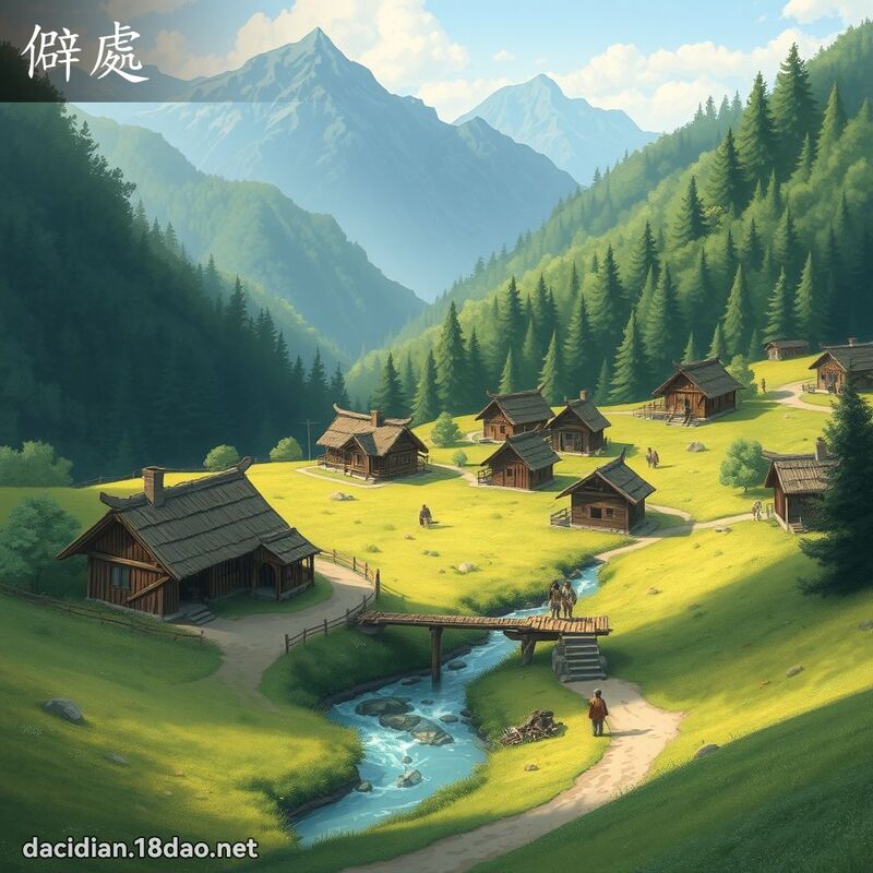 僻處 - 國語大辭典配圖