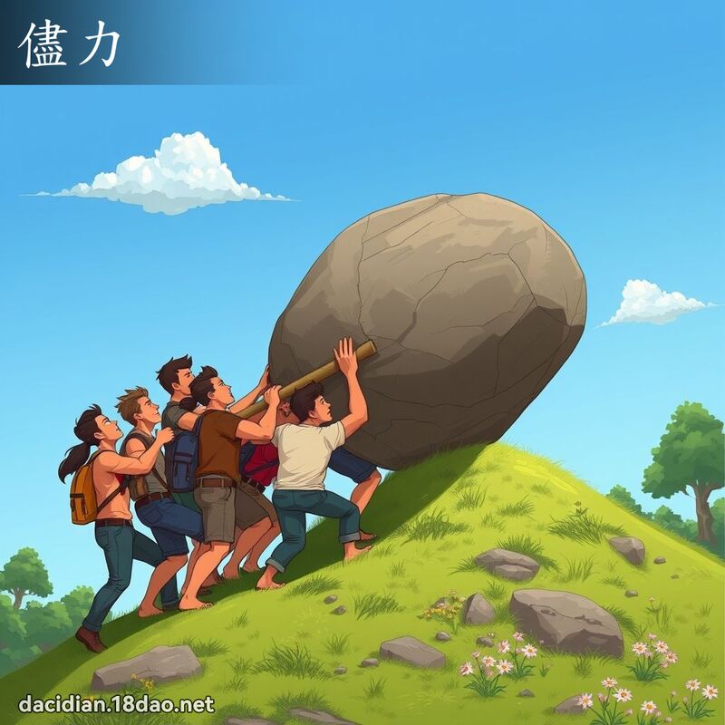 儘力 - 國語大辭典配圖
