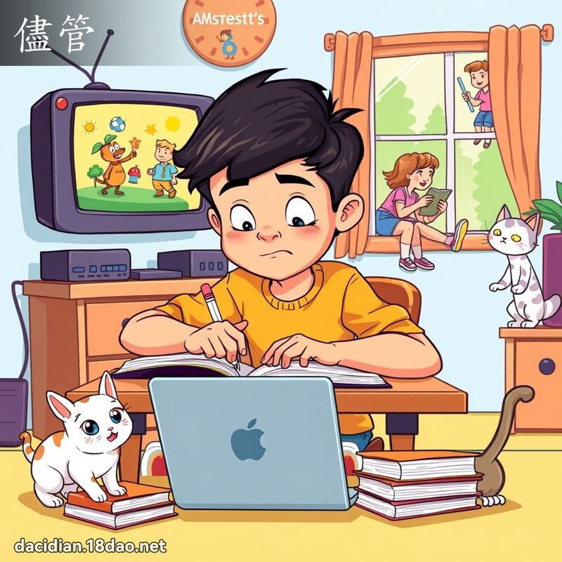 尽管 - 国语大辞典配图
