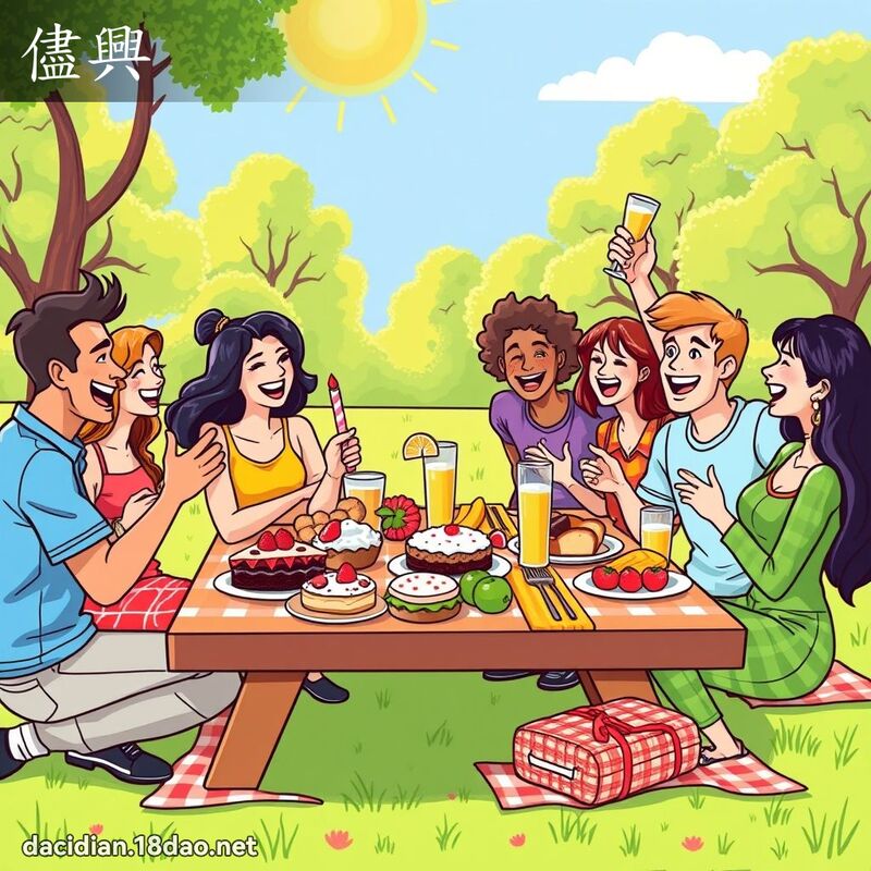 尽兴 - 国语大辞典配图