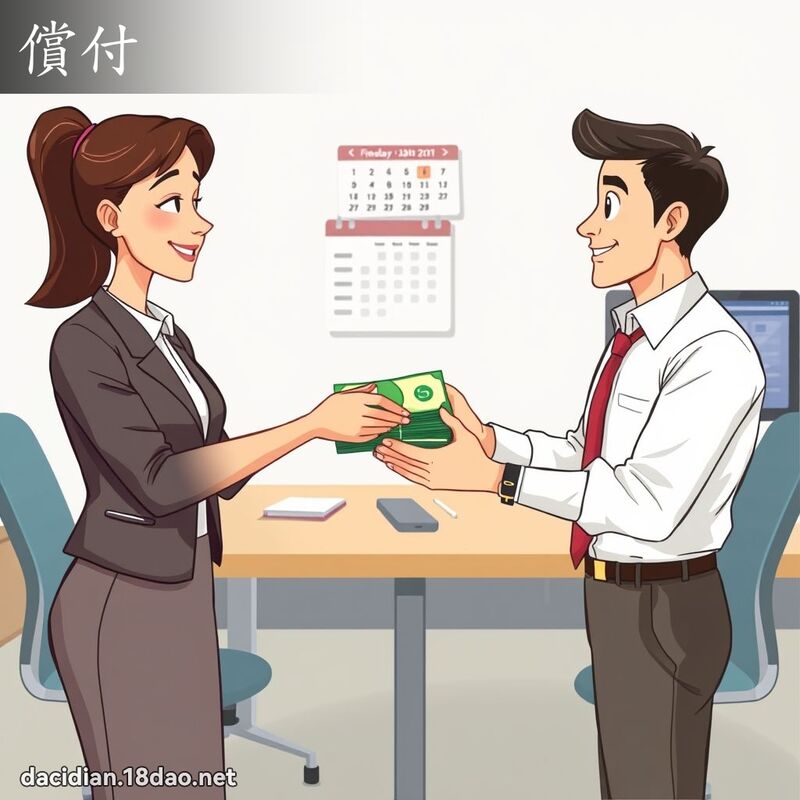 偿付 - 国语大辞典配图