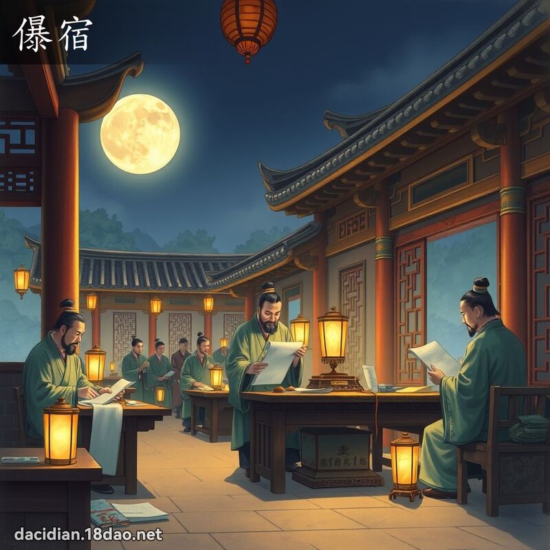儤宿 - 国语大辞典配图
