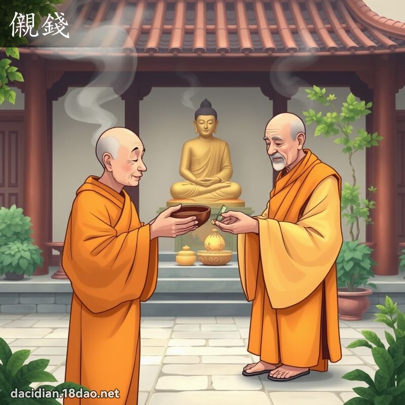 儭錢 - 國語大辭典配圖