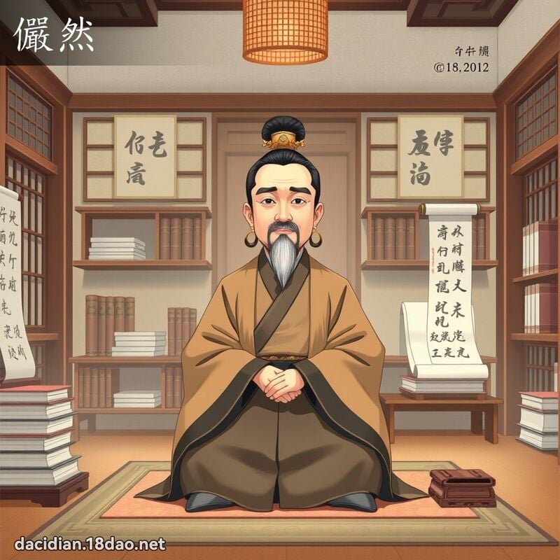 儼然 - 國語大辭典配圖