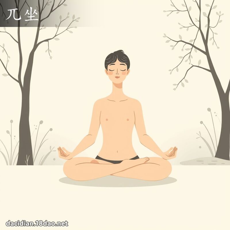 兀坐 - 國語大辭典配圖