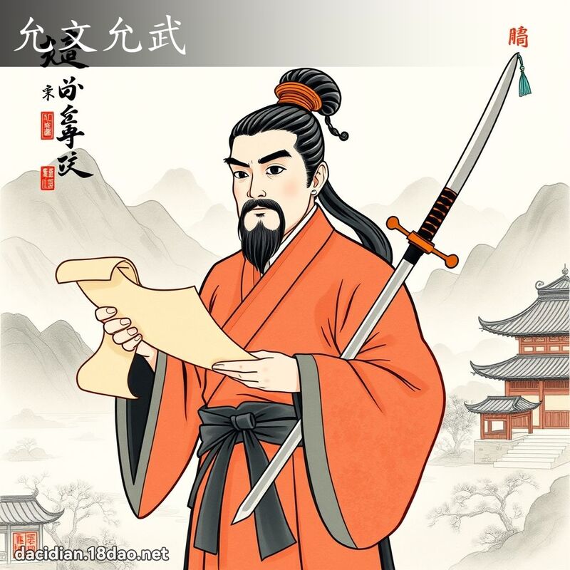 允文允武 - 國語大辭典配圖