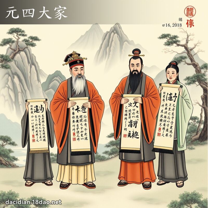 元四大家 - 國語大辭典配圖