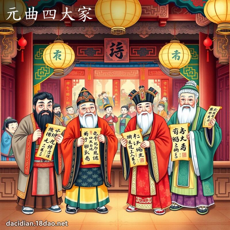 元曲四大家 - 国语大辞典配图