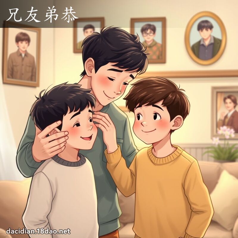 兄友弟恭 - 國語大辭典配圖