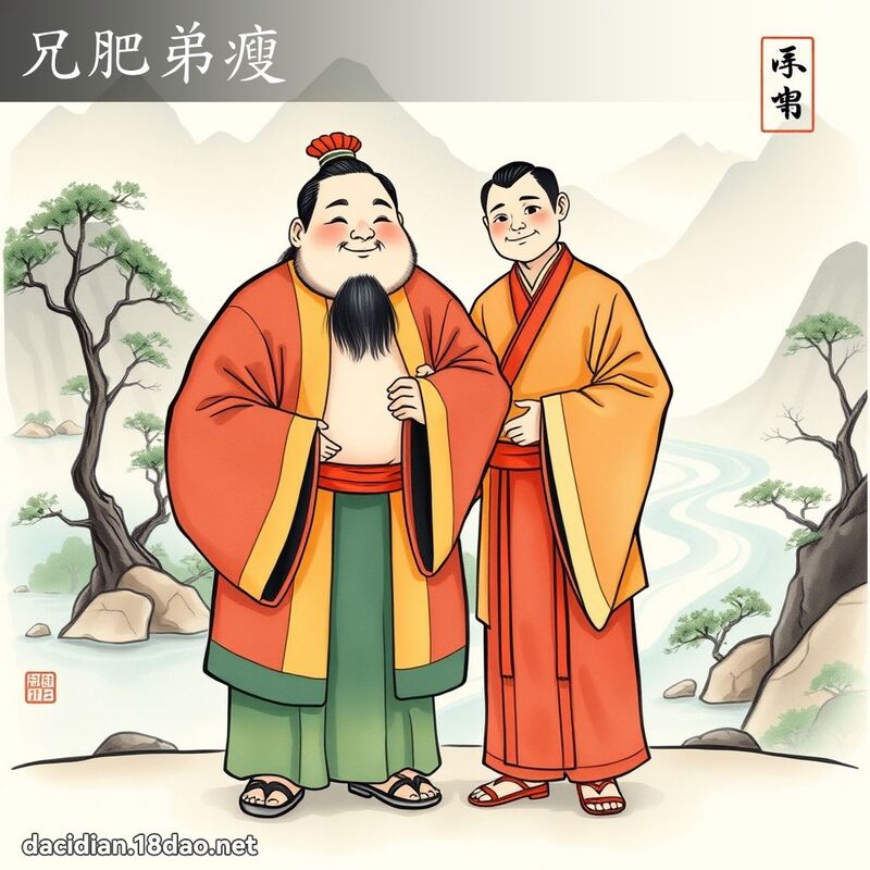 兄肥弟瘦 - 国语大辞典配图