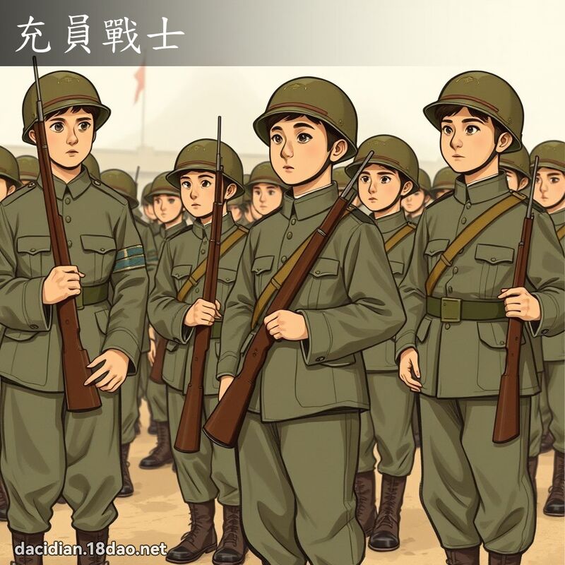 充员战士 - 国语大辞典配图