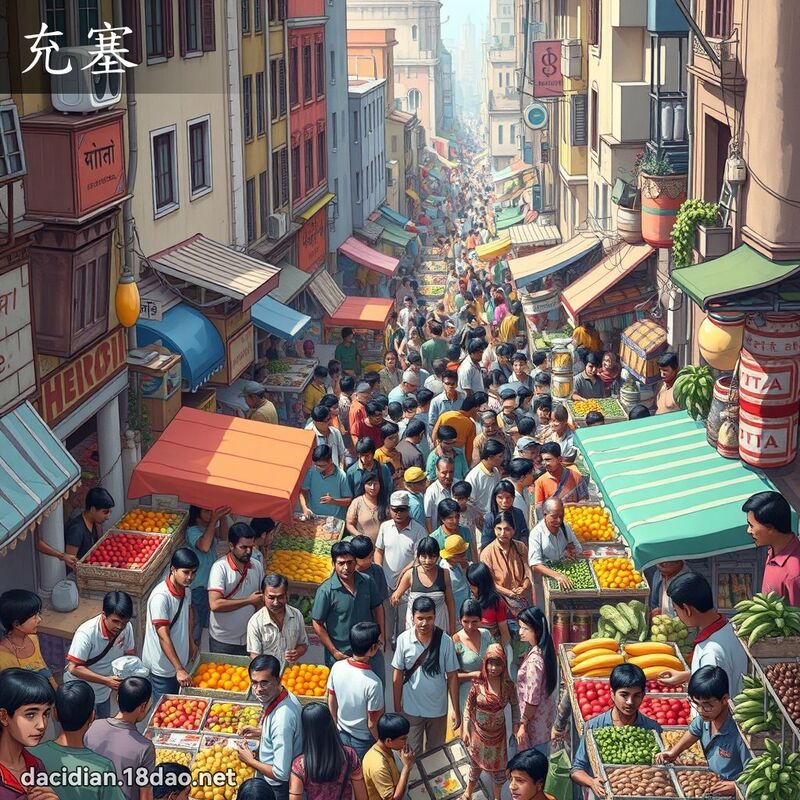 充塞 - 國語大辭典配圖