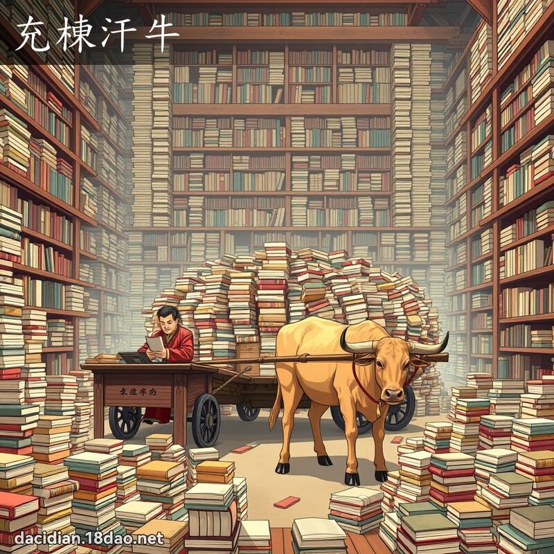 充栋汗牛 - 国语大辞典配图