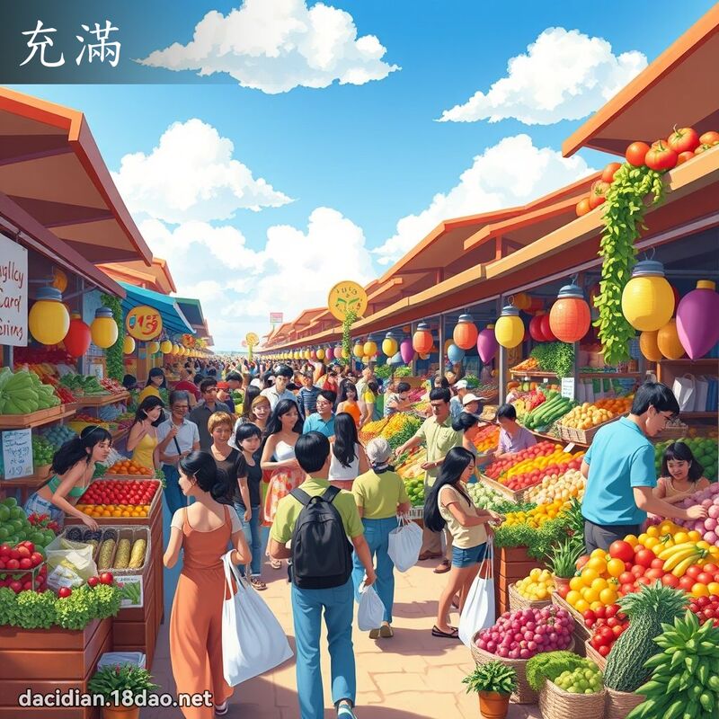 充滿 - 國語大辭典配圖