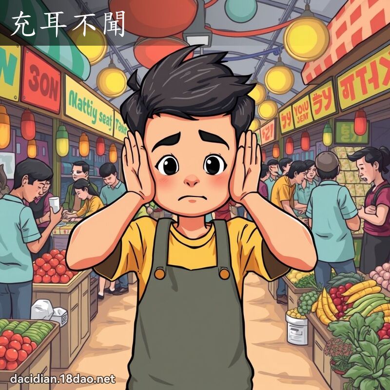 充耳不闻 - 国语大辞典配图