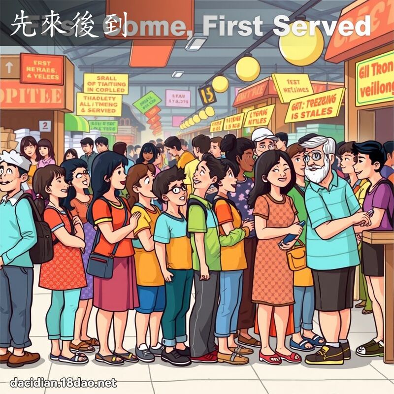 先来后到 - 国语大辞典配图