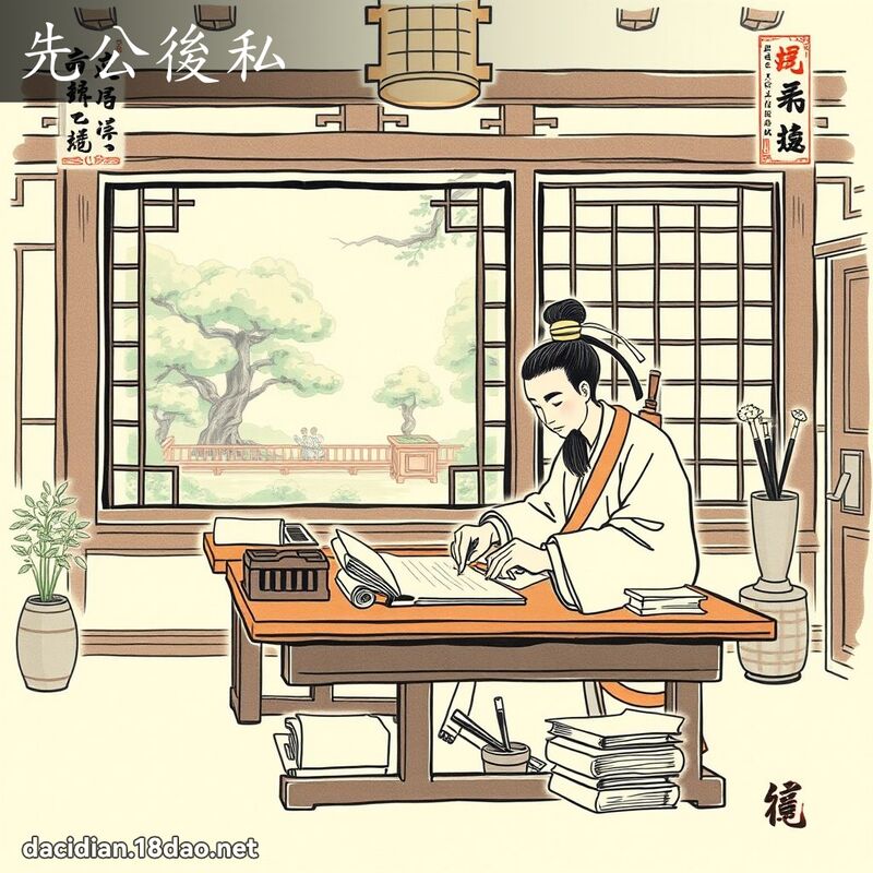 先公后私 - 国语大辞典配图