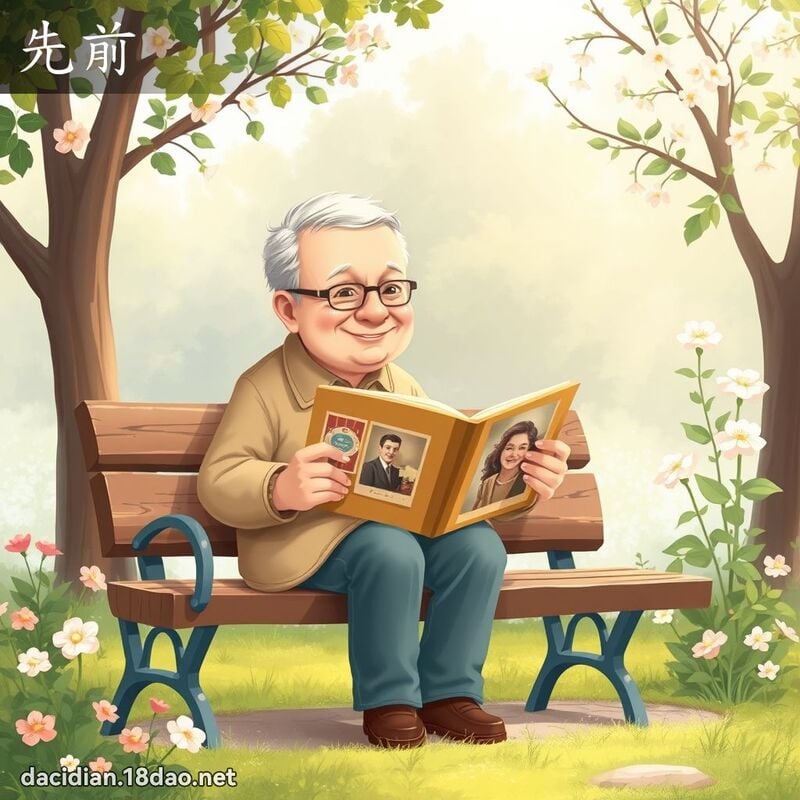 先前 - 國語大辭典配圖