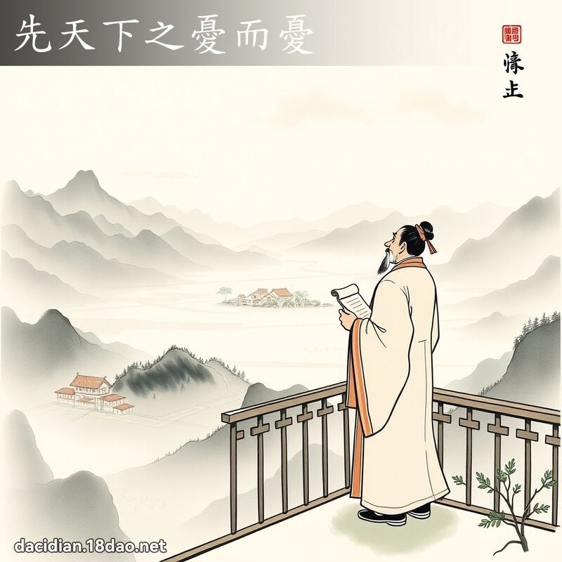 先天下之忧而忧 - 国语大辞典配图