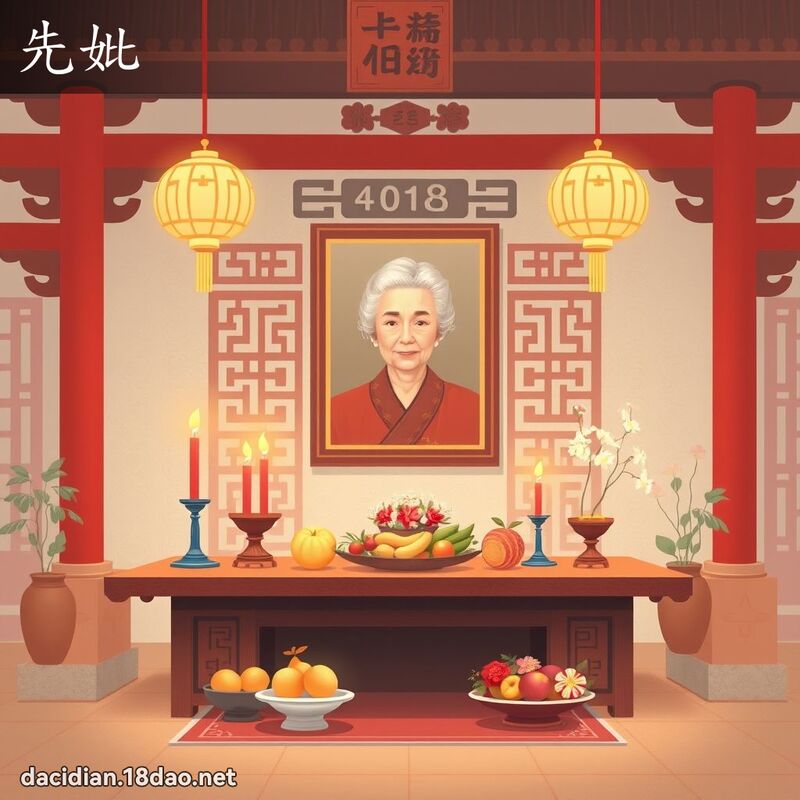 先妣 - 國語大辭典配圖