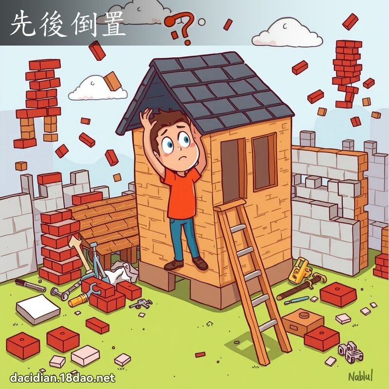 先後倒置 - 國語大辭典配圖