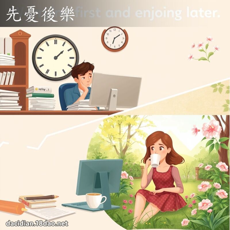 先憂後樂 - 國語大辭典配圖