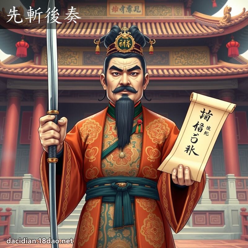 先斩后奏 - 国语大辞典配图