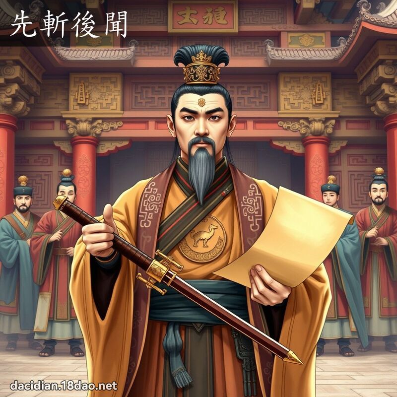 先斩后闻 - 国语大辞典配图