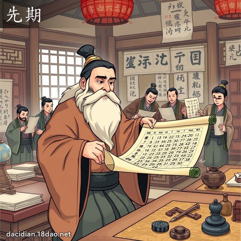 先期 - 國語大辭典配圖