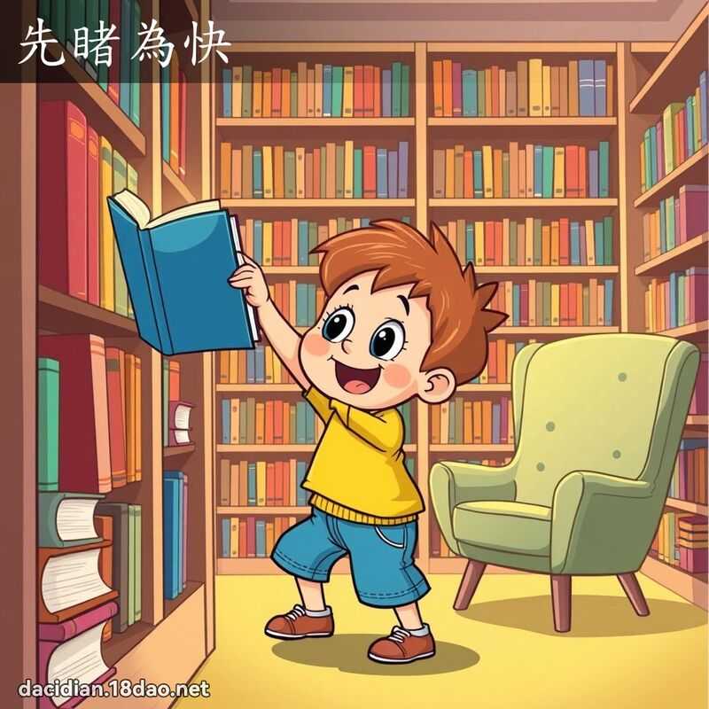 先睹為快 - 國語大辭典配圖