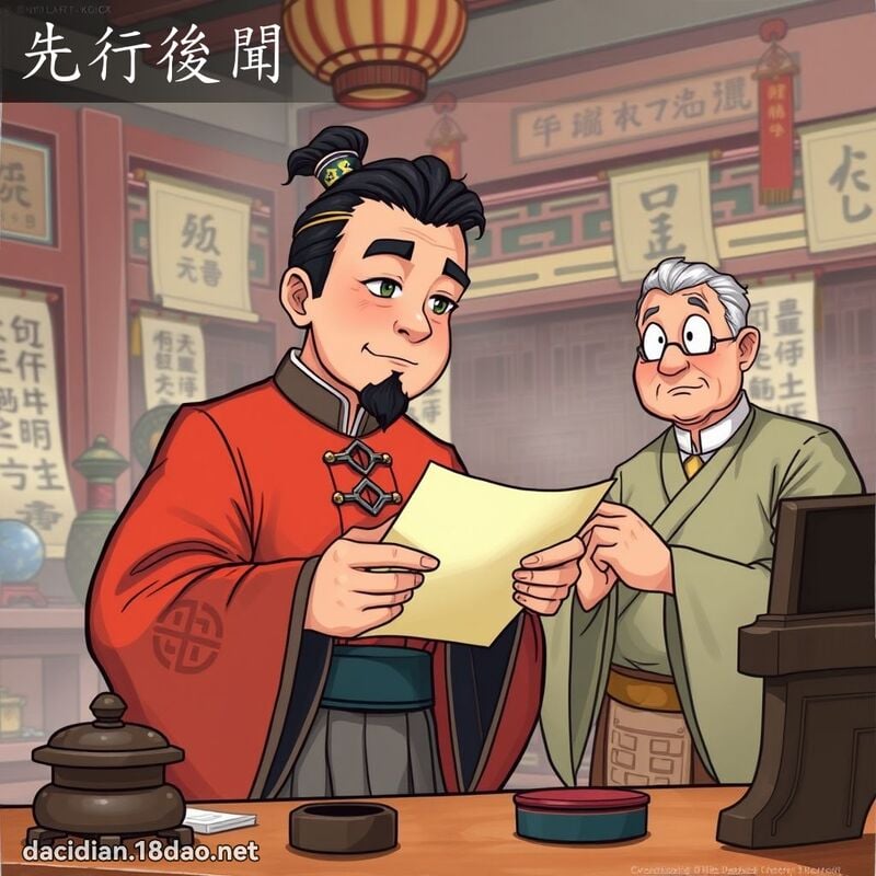 先行後聞 - 國語大辭典配圖