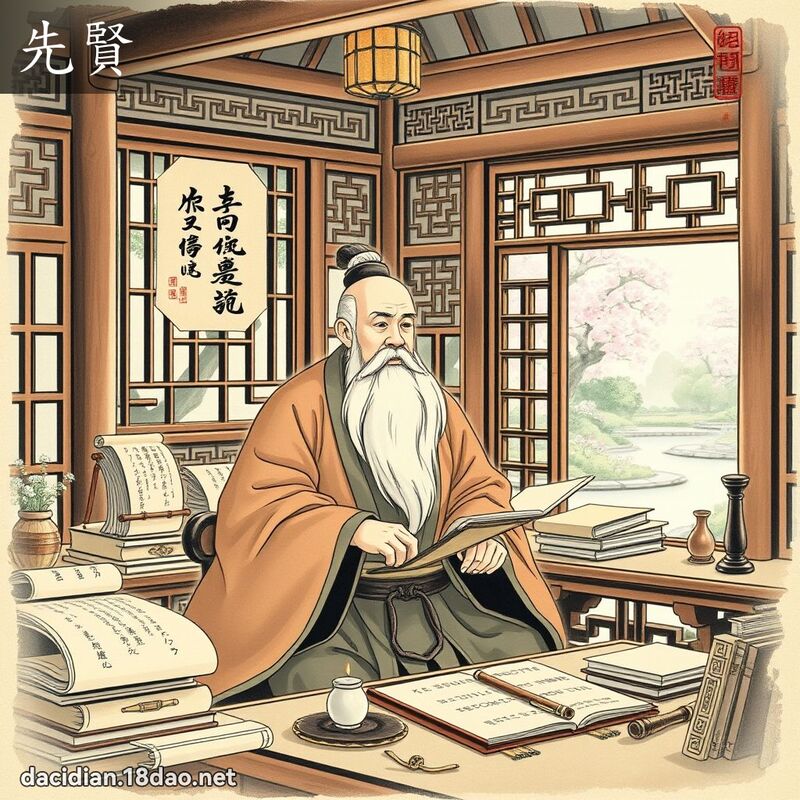 先賢 - 國語大辭典配圖