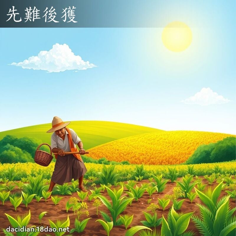 先難後獲 - 國語大辭典配圖