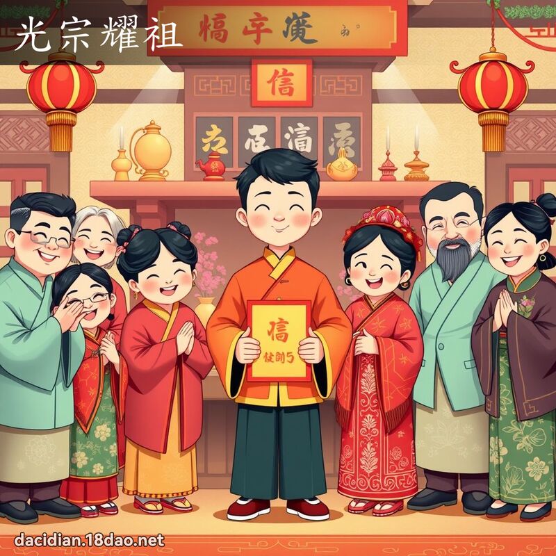 光宗耀祖 - 國語大辭典配圖