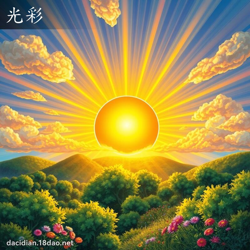 光彩 - 國語大辭典配圖