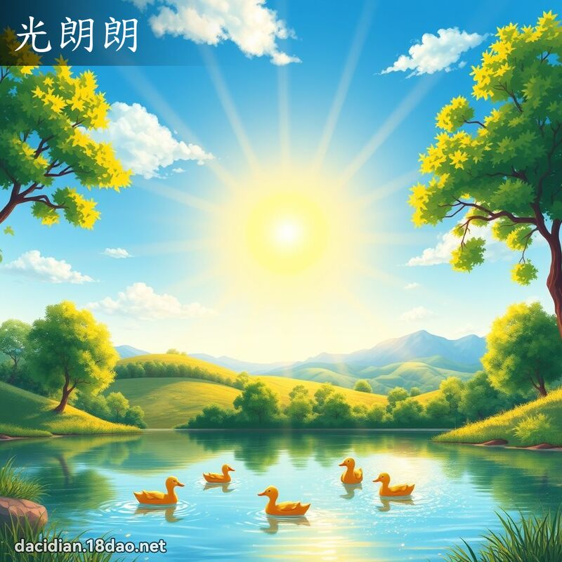 光朗朗 - 国语大辞典配图