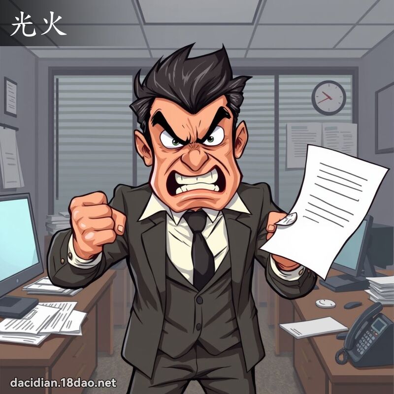 光火 - 国语大辞典配图