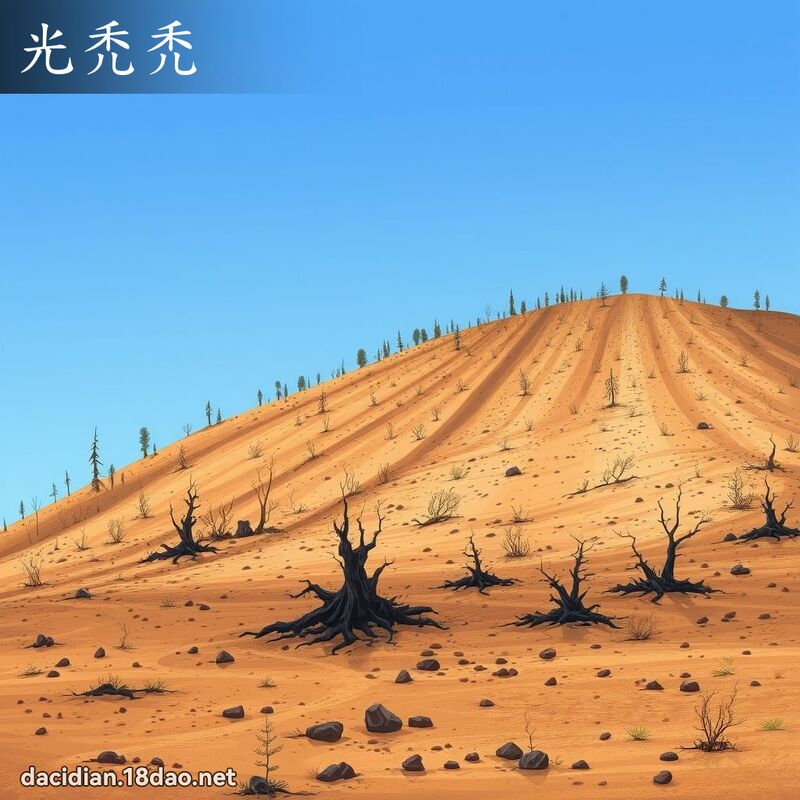 光禿禿 - 国语大辞典配图