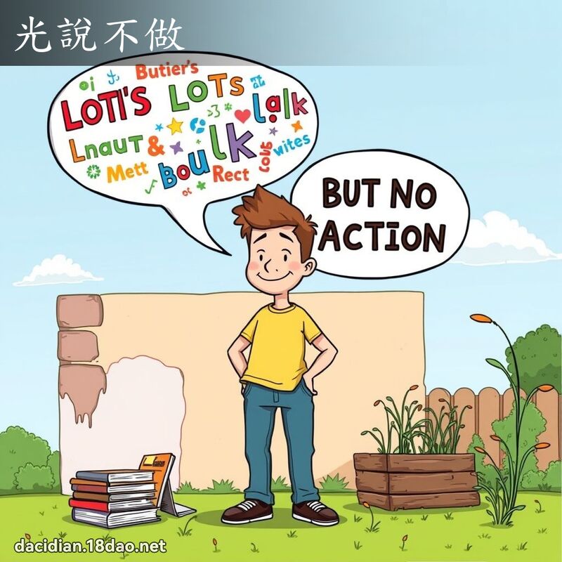 光說不做 - 國語大辭典配圖