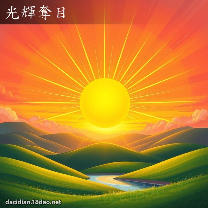 光辉夺目 - 国语大辞典配图
