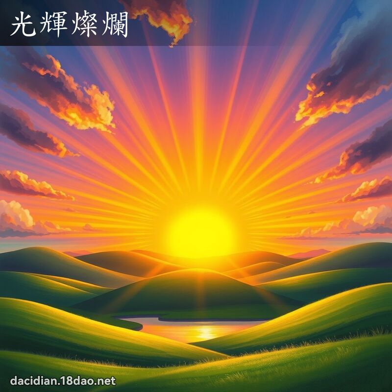 光辉灿烂 - 国语大辞典配图