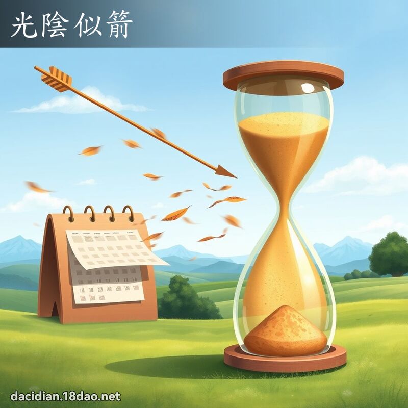光陰似箭 - 國語大辭典配圖