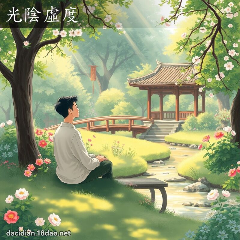 光阴虚度 - 国语大辞典配图