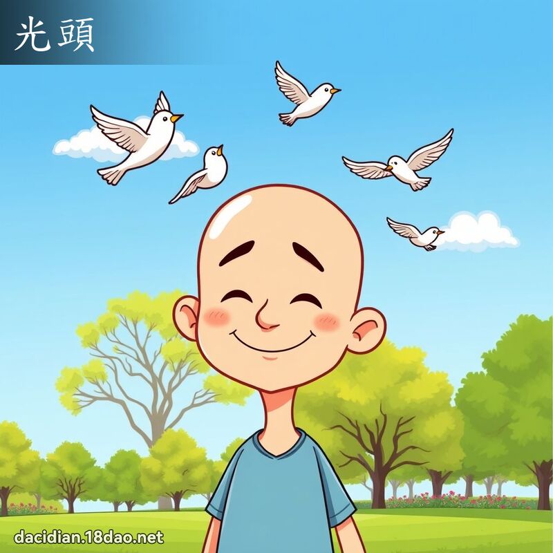 光頭 - 國語大辭典配圖