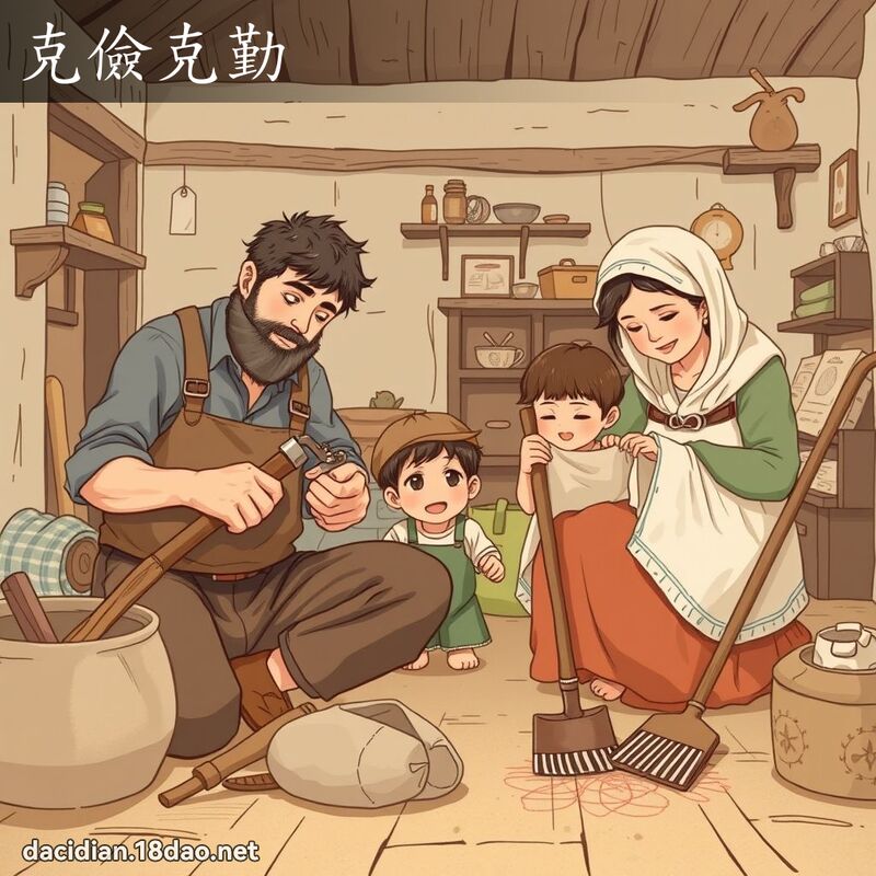 克儉克勤 - 國語大辭典配圖