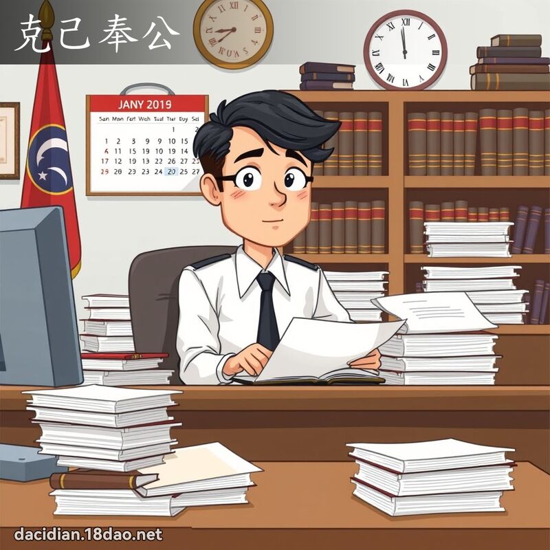 克己奉公 - 國語大辭典配圖